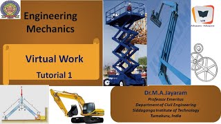 Virtual Work Tutorial 1|| Dr. M A Jayaram