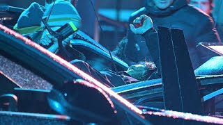 Henry Cavill And Dave Bautista Stunt Scene Drop On Cars