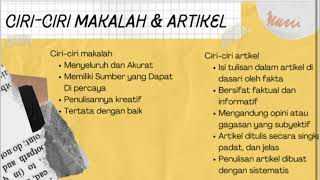 Perbedaan makalah dan artikel