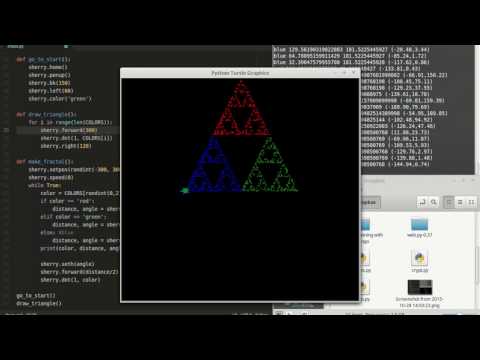 Sierpinski Triangle using python's turtle module