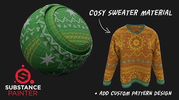 Cozy sweater fabric. 3D material that I made in Substance Designer to be used in Substance Painter