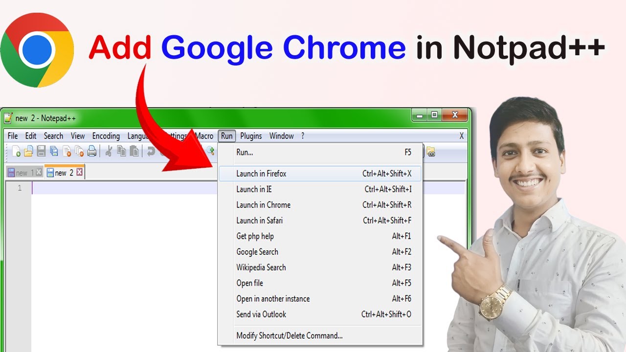How to Add Google in Notepad++ | How to add Google Chrome in Notepad++ ...