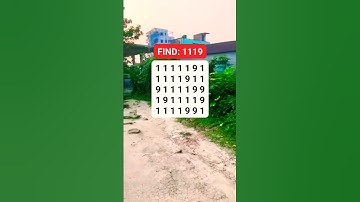 Observation Visual Test: 5 Seconds For You To Spot 1119. Try Your Skills! #search #puzzle #shorts