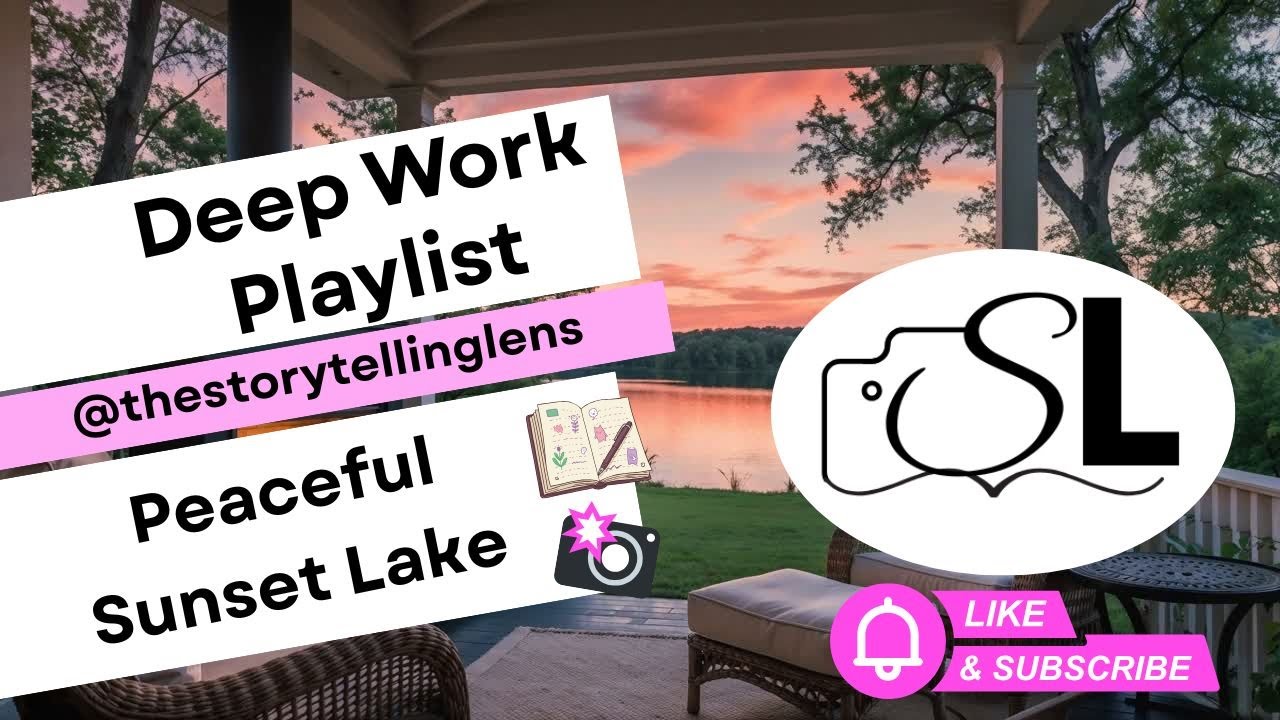 Deep Work Writing Session | Sunset Lake Focus, Lofi & Ambient Calm (60 Minutes)