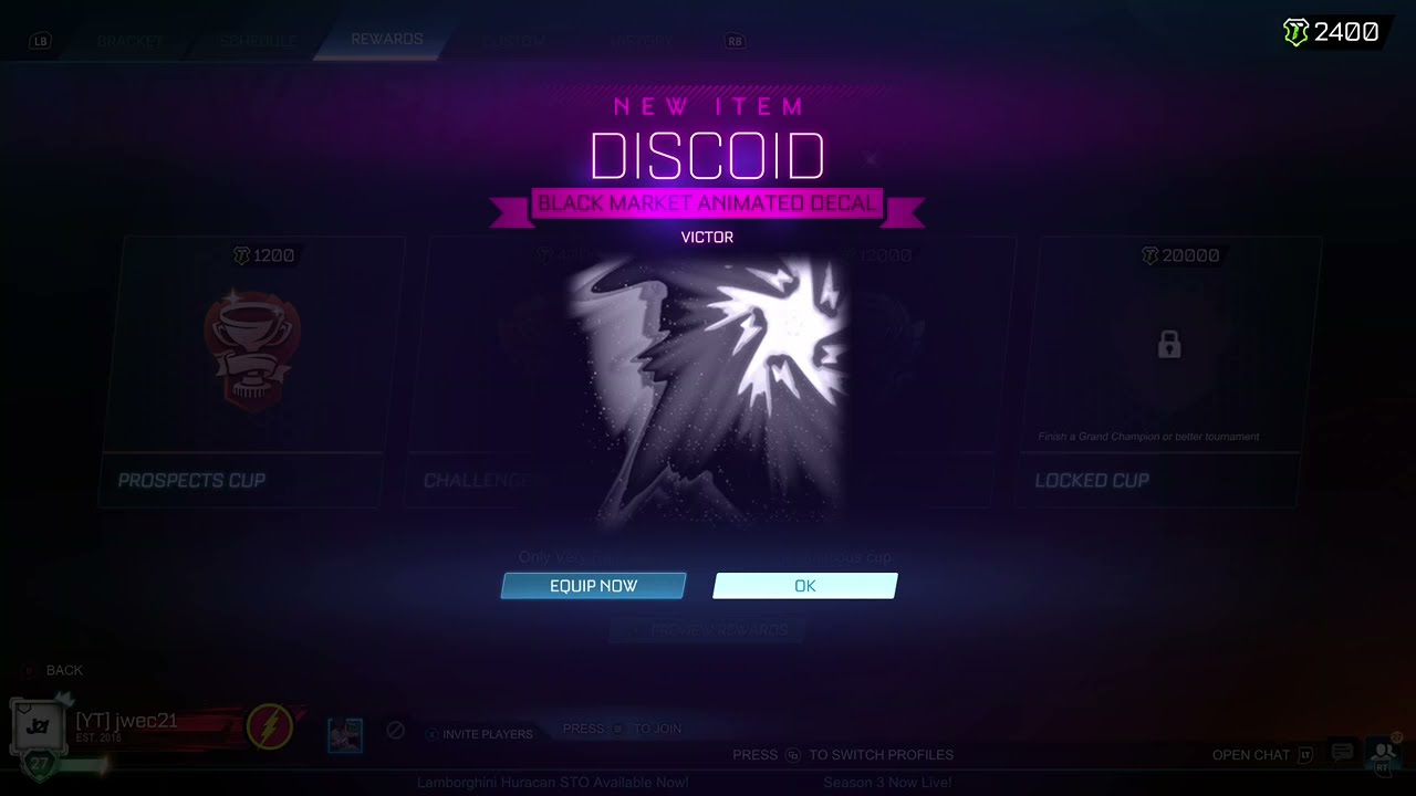 Rocket League Tournament Black Market-Discoid, First black market!!! 