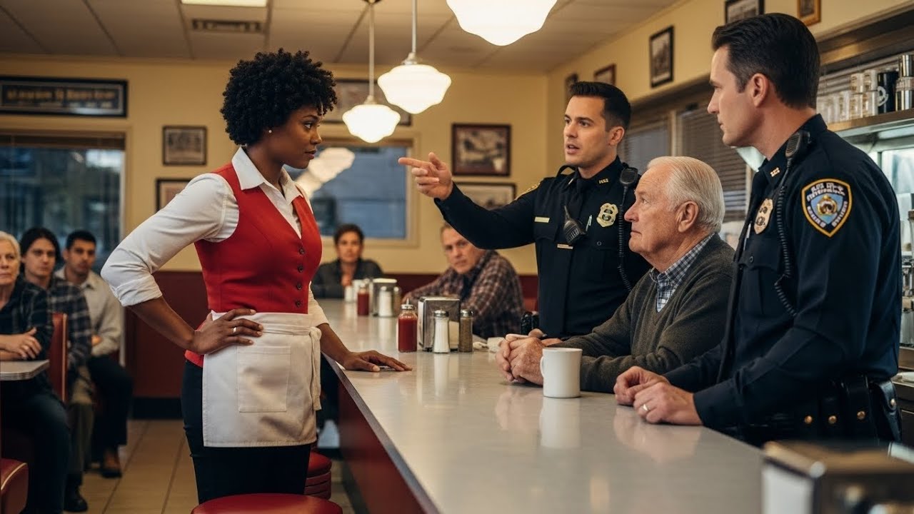 “Una camarera negra defendió a un anciano  de la policía… y reveló algo que nadie esperaba.”