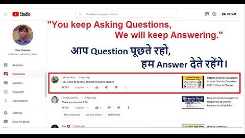 Octal to Decimal Number conversion In Hindi | How to Convert Octal to Decimal By Rohit Shanu 2022