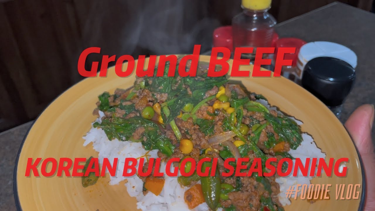 Ground beef and vegetables with Korean BULGOGI seasoning (ALDI) - YouTube