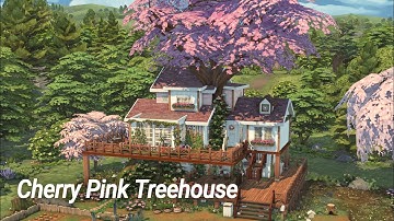 Pink Treehouse for Family | No CC | The Sims 4 Stop Motion House Build
