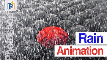 🌧️ One Minute Rain Animation Tutorial - Photoshop 2022 | Rain Animation in Photoshop | Photoshop