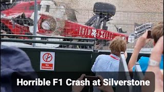 F1 2022😨SCARY Zhou Guanyu Incident at Silverstone from Different Grandstand Views