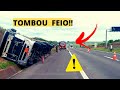 É ASSIM QUE UM CAMINHÃO TOMBA NA SERRA