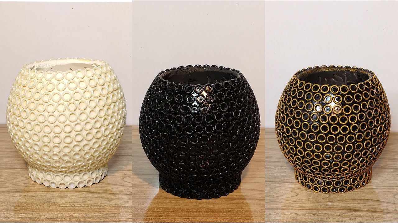 DIY BEAUTIFUL CEMENT VASE / HOME DECOR IDEA / CEMENT CRAFT / NADEEM'S CRAFT
