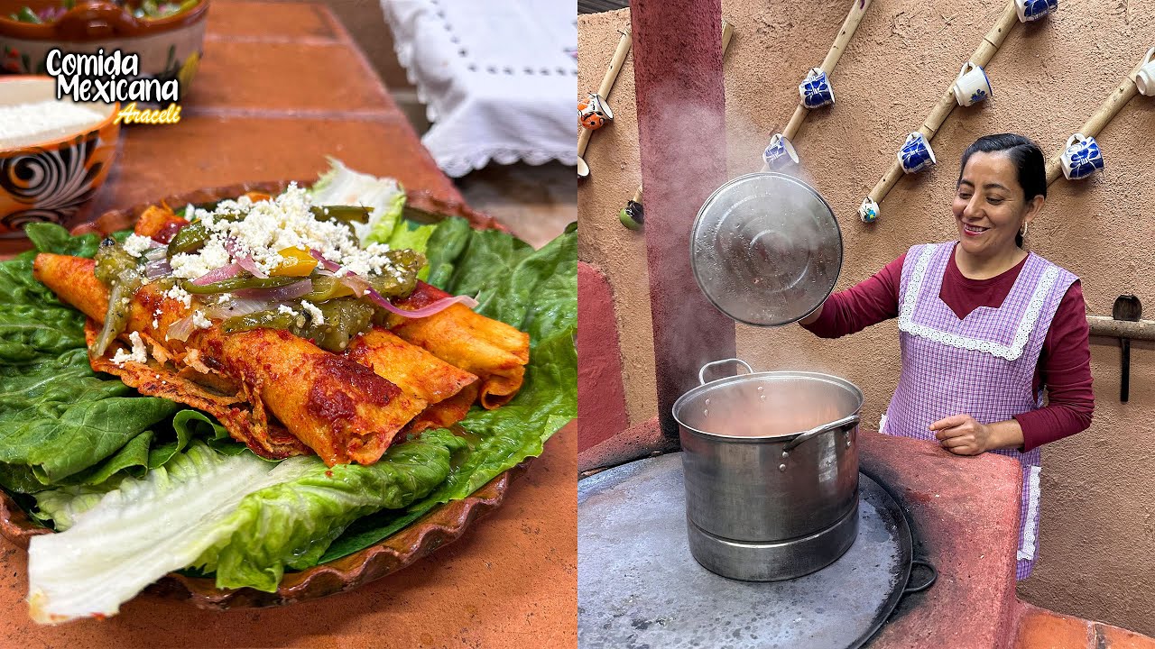 Que Sabroso Vamos a Comer Hoy Enchiladas Rojas de Olla