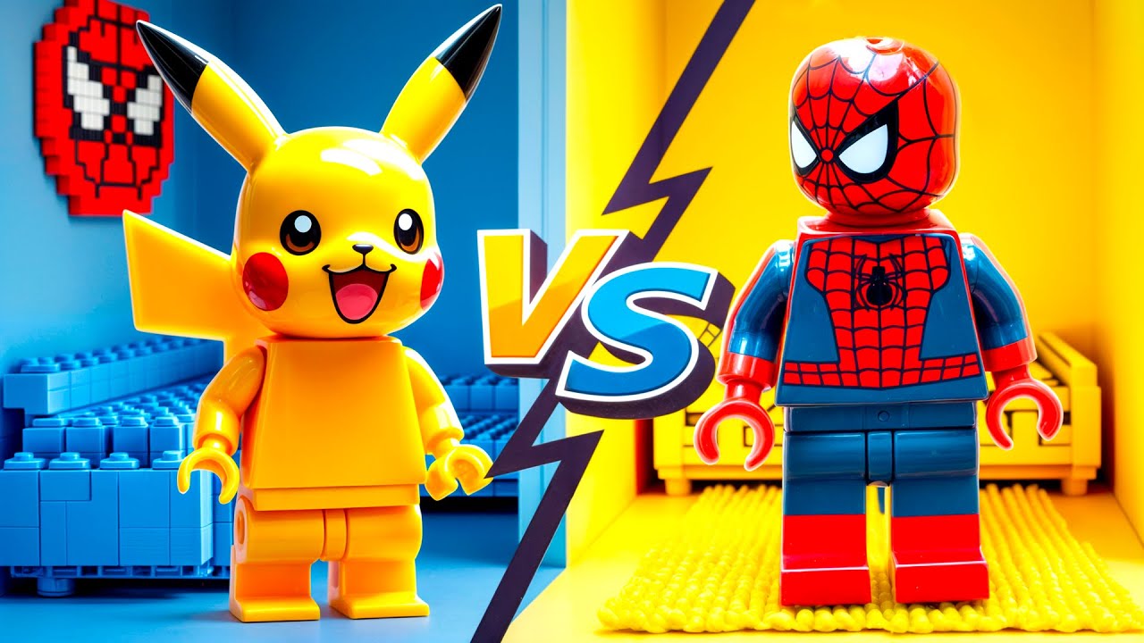 الأبطال الخارقين بيبنوا غرفة سرية ! تحدي اللون الواحد بين سبراونكي وسبايدر مان !