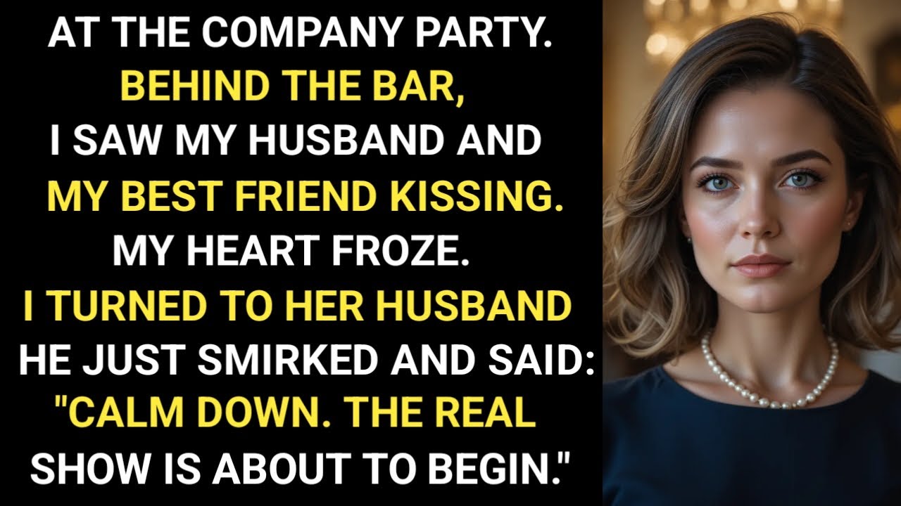 На корпоративной вечеринке я увидела, как мой муж целует мою лучшую подругу — а её муж лишь ухмыл...