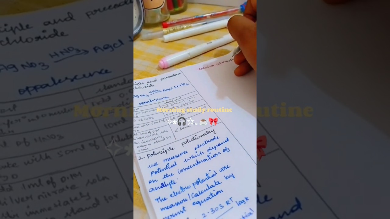 Morning study routine  