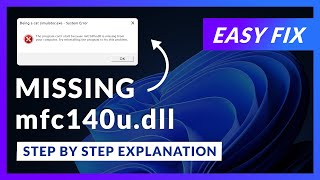 mfc140u.dll Error Windows 11 | 2x FIX | 2023