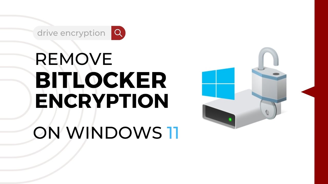 How To Remove BITLOCKER ENCRYPTION In Windows 11 YouTube