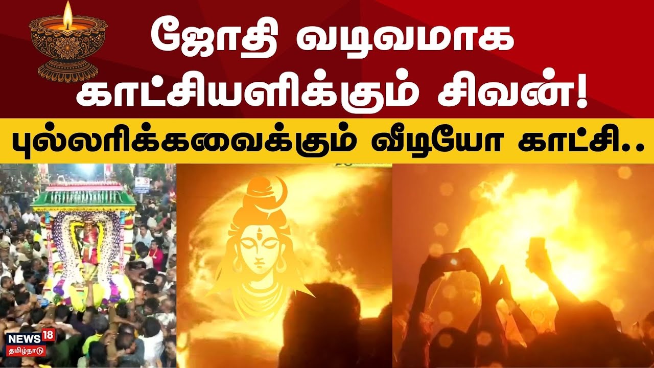 Thiruvannamalai Maha Deepam 2025 | ஜோதி வடிவமாக காட்சியளிக்கும் சிவன்!புல்லரிக்கவைக்கும் காட்சி..