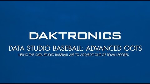 Data Studio Baseball: Advanced - Out of Town Scores