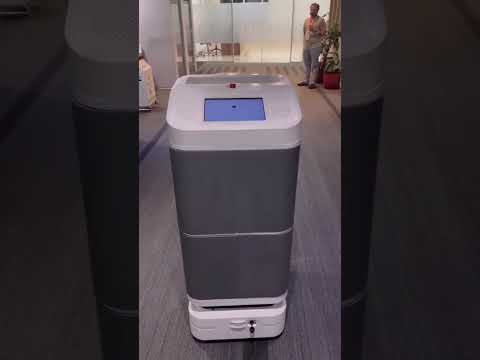 Video thumbnail: Office Delivery Robot with Lockable Compartments | Elevator Integration
