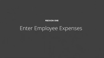 RECKON ONE - How do I enter an employee expense claim?