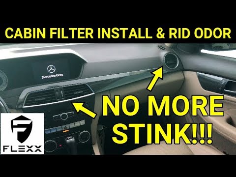 INSTALL MERCEDES C-CLASS CABIN FILTER & GET RID OF SMELLY VENTS