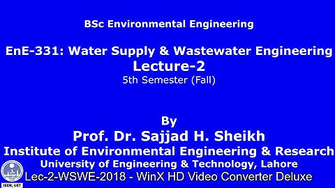 Lec-2: Water Supply & Wastewater Engineering-EnE-331