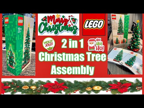 Merry Christmas 🎄 LEGO 2 In 1 Christmas Tree Assembly @SheClicksBricks @AustrianBrickFan