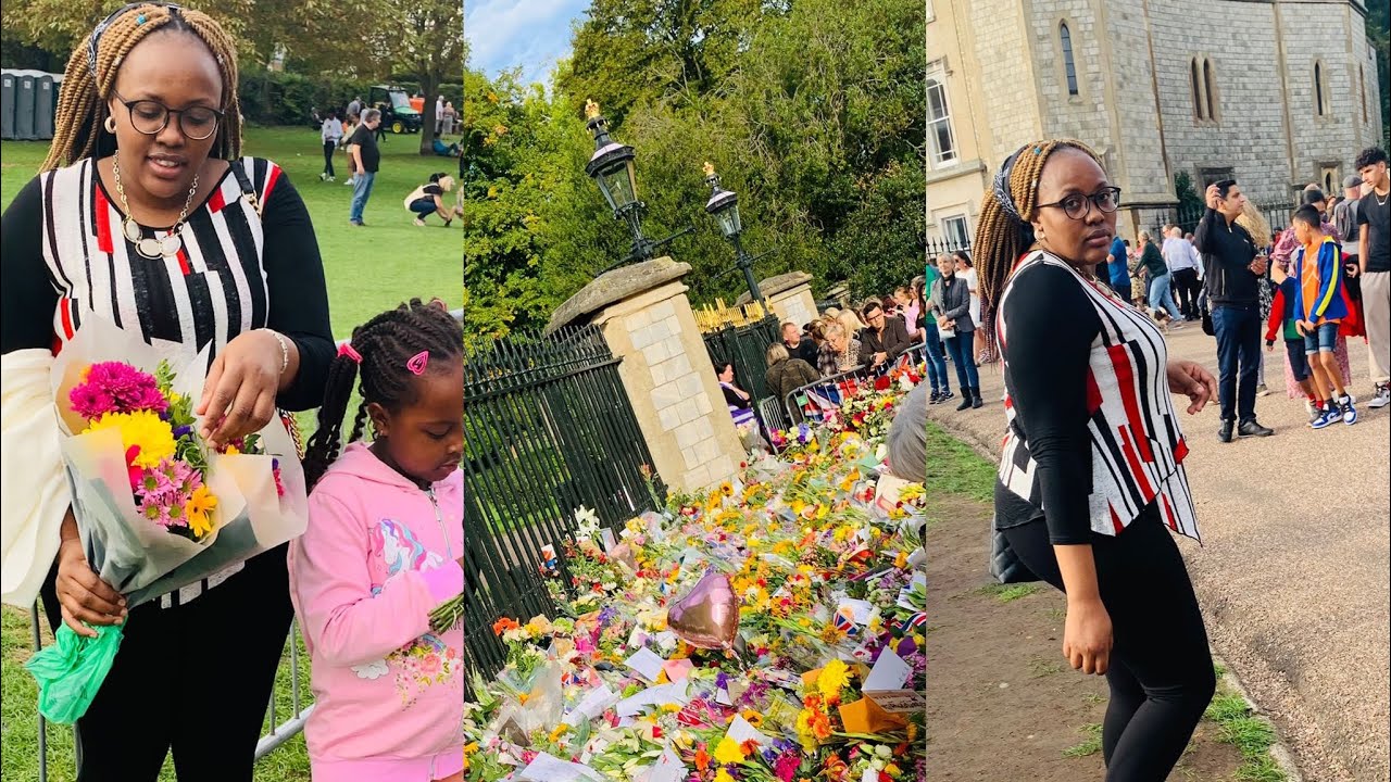 PAYING OUR LAST RESPECT PLUS LAYING FLOWERS FOR OUR QUEEN ELIZABETH AT