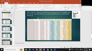 SQL Working Session Task 8: Refer description section to know more about this requirement Profile