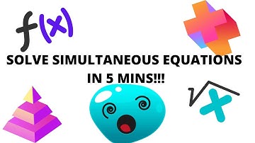 SOLVE SIMULTANEOUS EQUATIONS IN LESS THAN 5 MINS!!!