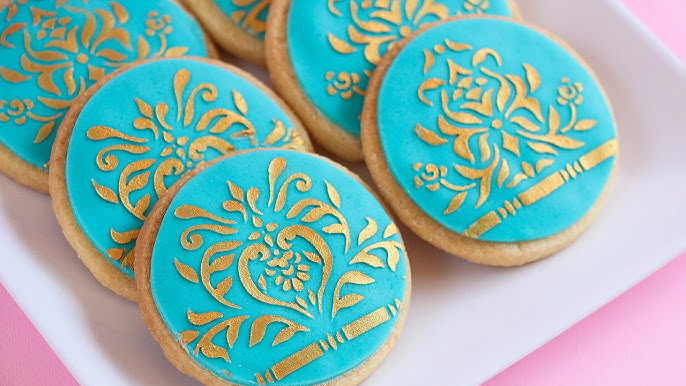 Tape Trick for Stenciling Multiple Cookies 