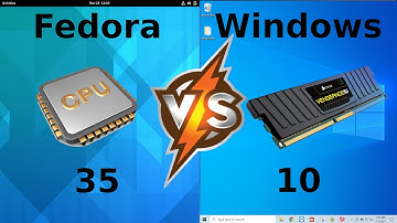 Fedora 35 vs Windows 10: RAM/CPU Usage