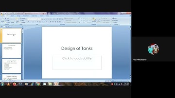Design of water tank Session 1
