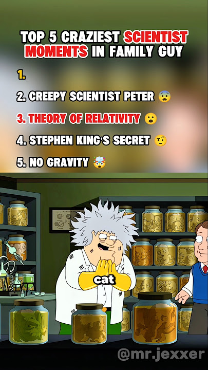 Top 5 Craziest Scientist Moments in Family Guy #familyguy