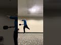 Wall ball paddle hit ceiling fail with professional level strike
