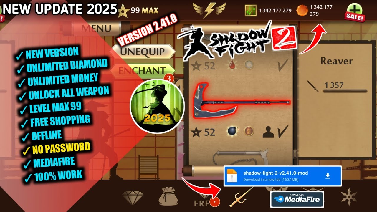 Update!! Shadow Fight 2 Mod Apk 2.41.0 Latest Version 2025
