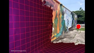 3d Scanning a Mural + Uploading to Sketchfab with iPad Pro LIDAR