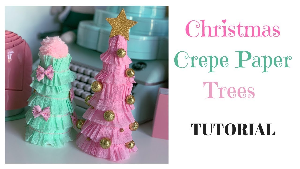 Christmas Crepe Paper Trees TUTORIAL YouTube