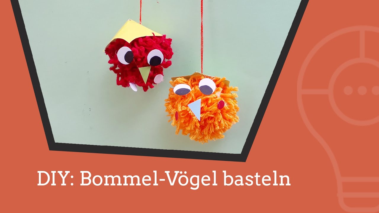 DIY lustige BommelVögel basteln YouTube