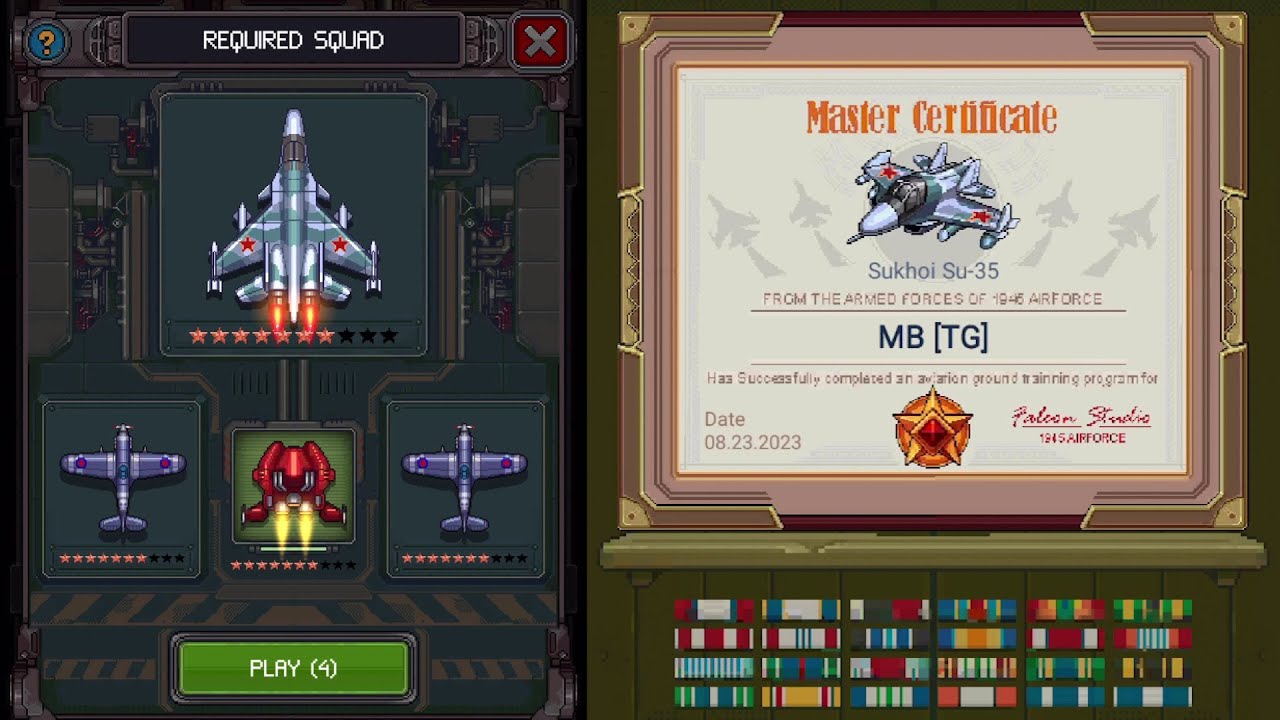 Sukhoi Su-35 MASTER Certificate Level - 1945 Airforce Gameplay