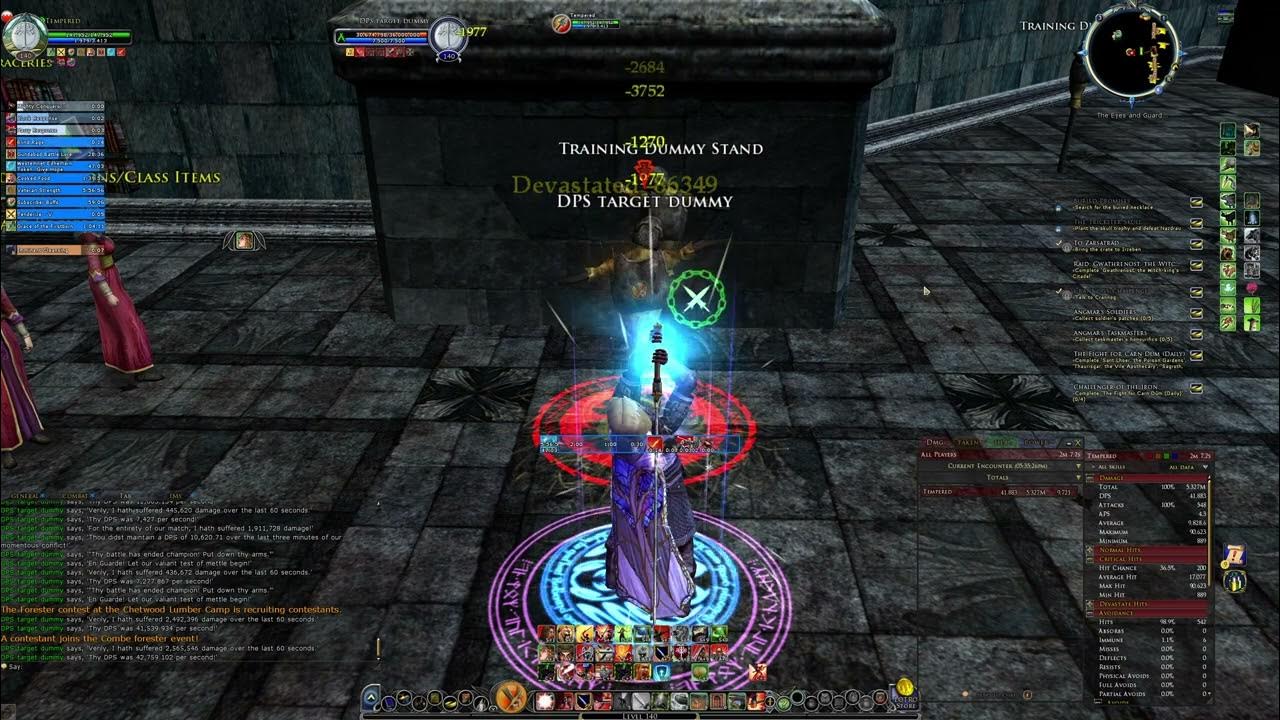 Lotro 371 Bullroarer Red Guardian 43.5k Dps Parse YouTube