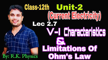 Lec 2.7 | V-I Characteristics & Limitations of Ohm