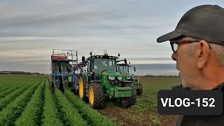 FARMVLOG #152 digging up carrots, cleaning up the ditch bottom, winter wheat stock