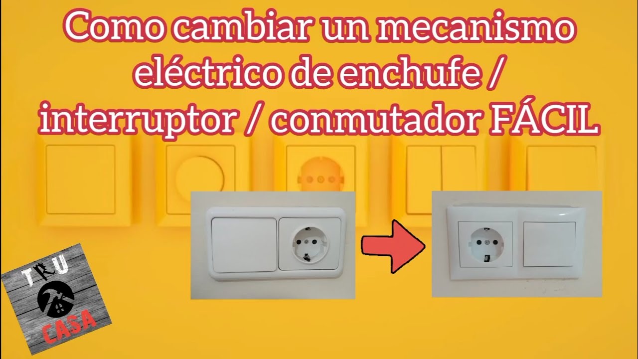 💡 Haz esto para cambiar un mecanismo eléctrico enchufe /interruptor /  conmutador FÁCIL (BRICOLAJE) 