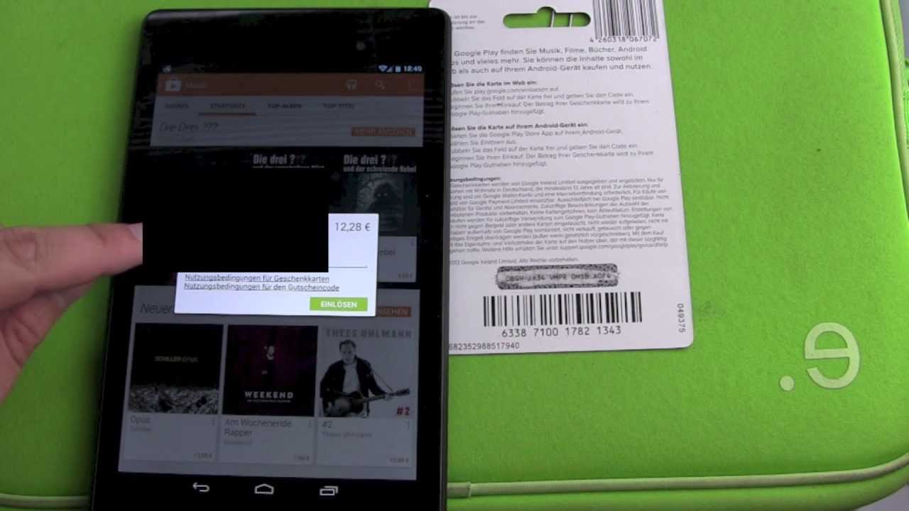 How do you redeem Google Play cards?