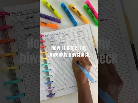 How I budget my biweekly paycheck using the cashless budgeting system #budgetingtips