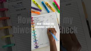 How I budget my biweekly paycheck using the cashless budgeting system #budgetingtips